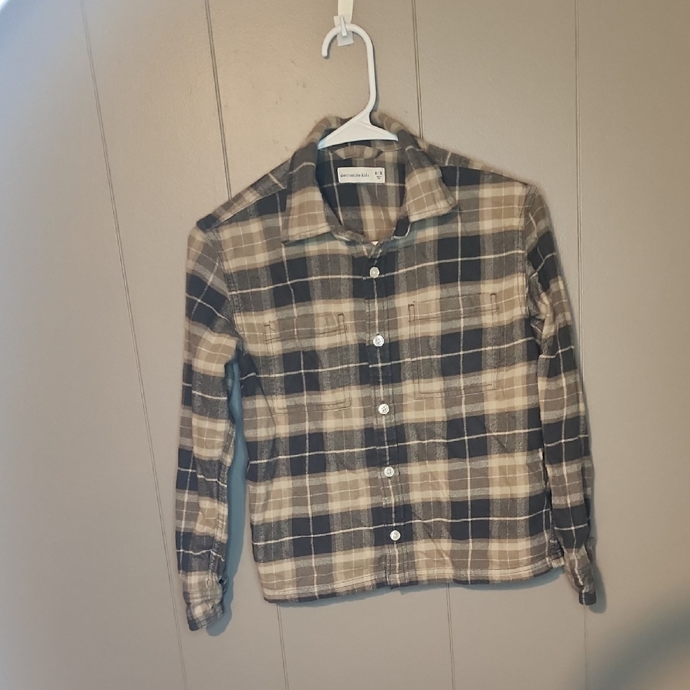 Plaid Button-Up Shirt